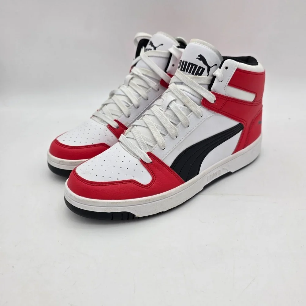 Puma Rebound LayUp High Top Red White Black 369573-14 US 9.5 Mens
